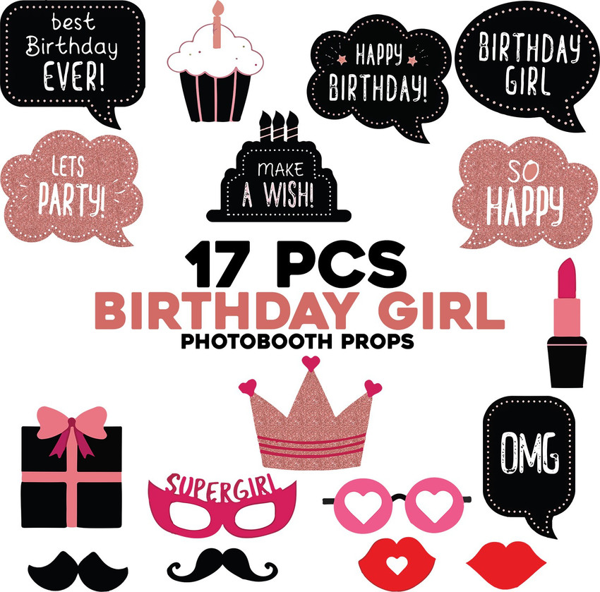 Girly photo hotsell booth props