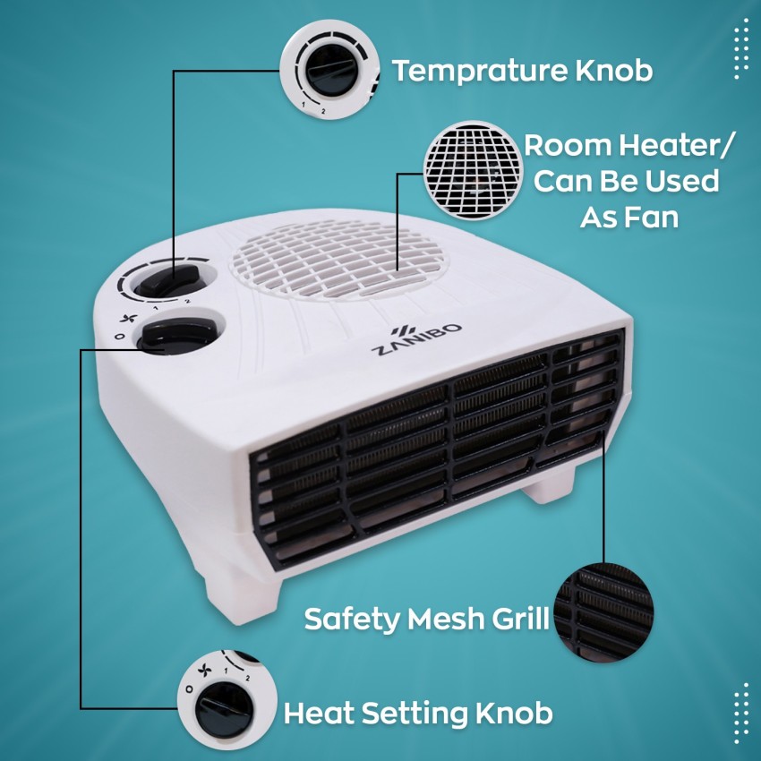 Zanibo ZEH-1120 for Home and Office (Color - White) Fan Room Heater