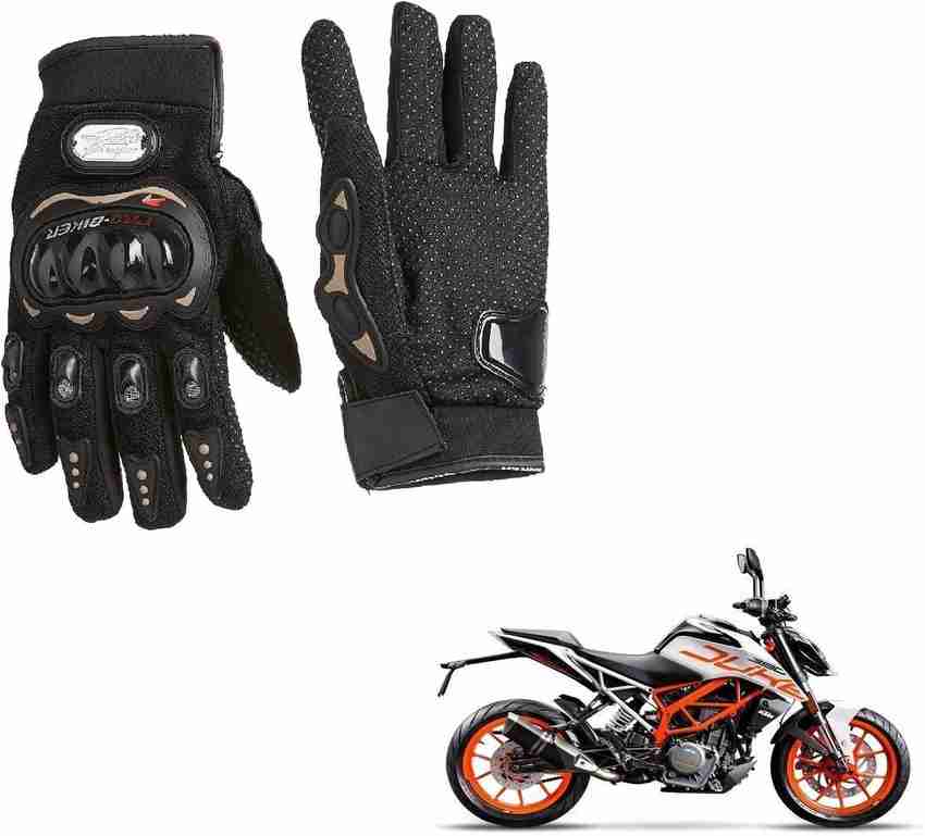 AuTO ADDiCT PRO BIKER GLOVES BLACK FOR KTM DUKE 390 Riding Gloves