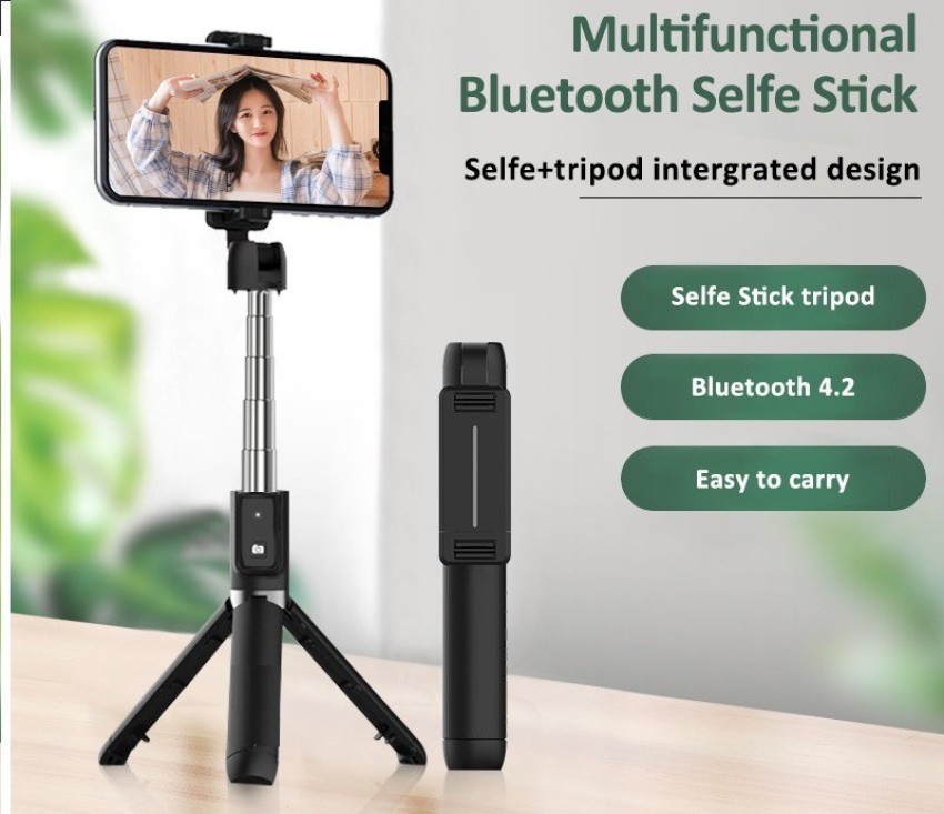 Bluetooth Selfie Stick,handheld Selfie Stick With Tripod,black
