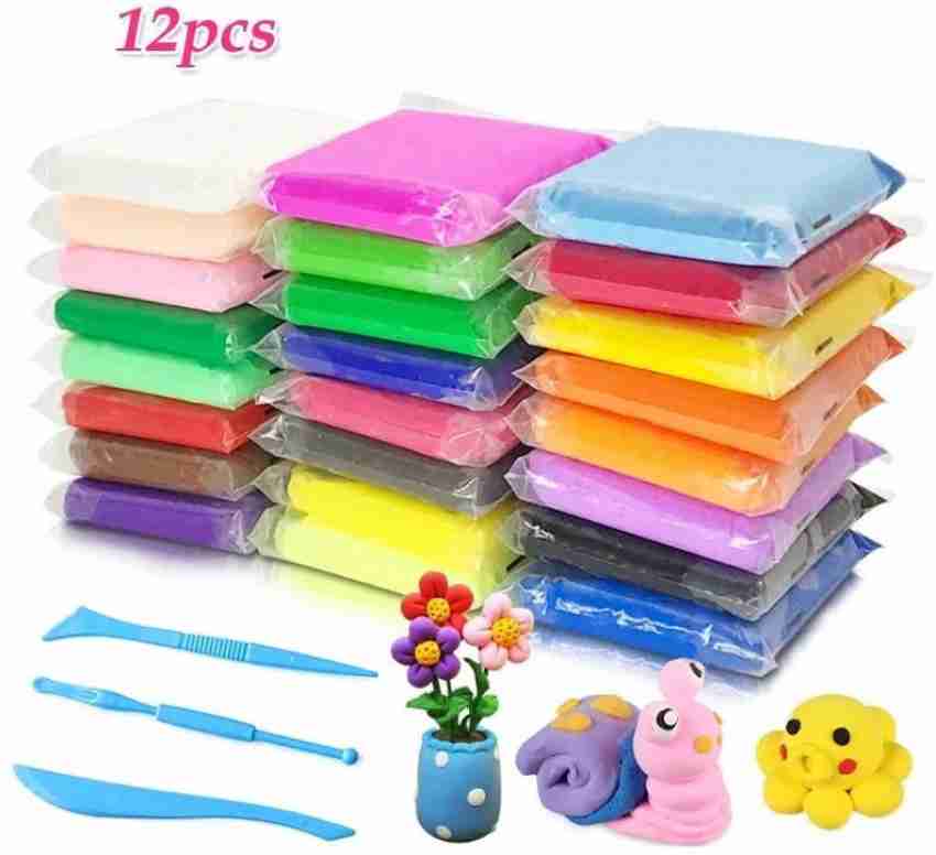 12 Colors Air Dry Play Dough Slimes Clay Toys Putty Soft