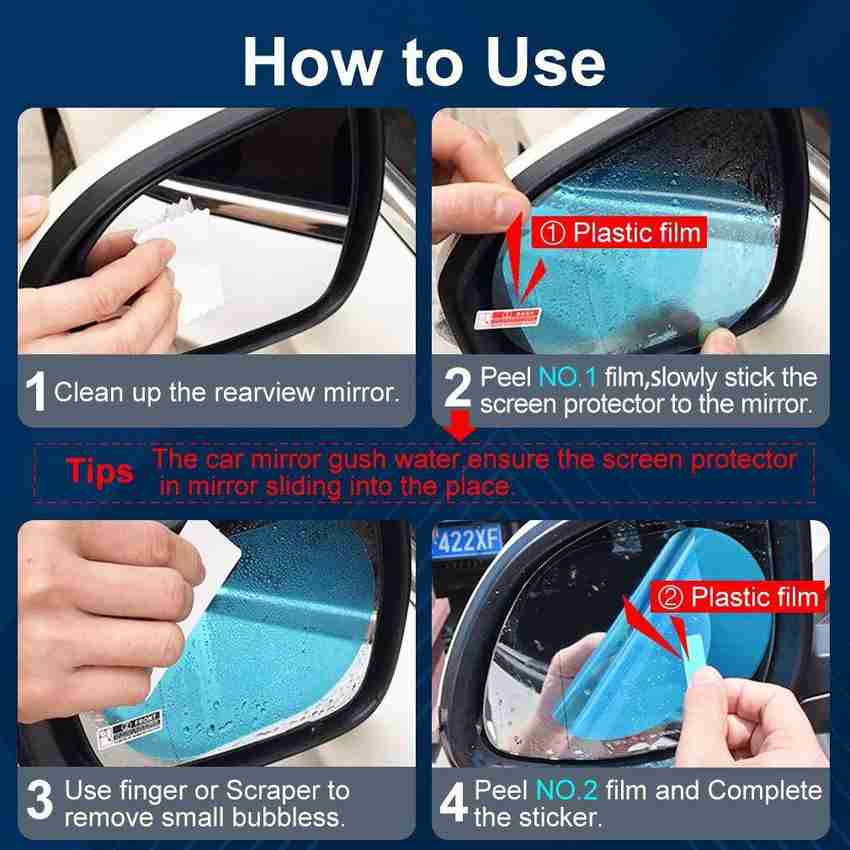 Jiyatech Car Rear view Mirror Anti Fog Membrane Waterproof