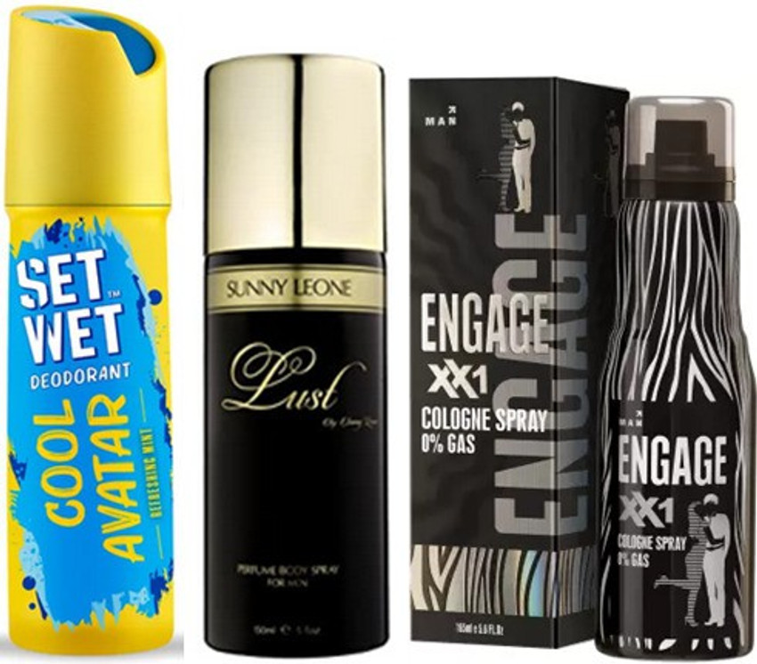 SET WET COOL AVATAR LUST MEN DEO XX1 COLOGNE SPRAY 0 GAS Body