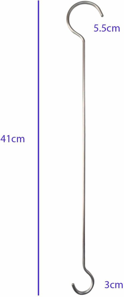 BnoSPACE Extra Long 16” Heavy Duty S Hook Stainless Steel Hanging S Shaped  Hooks for Kitchenware, Utensils, Bird Feeder, Plant Hanger, Tree Branch Hook  Extension, Outdoor Lights Door Hanger Price in India 