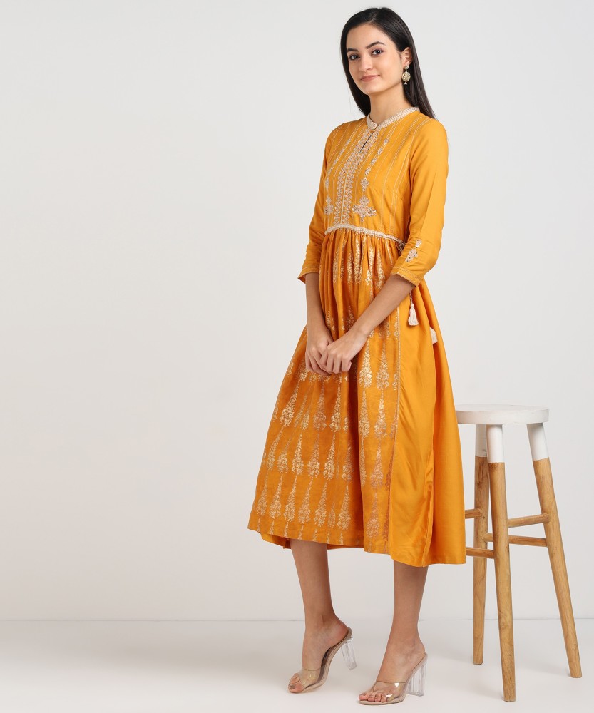 Yellow hot sale gown flipkart