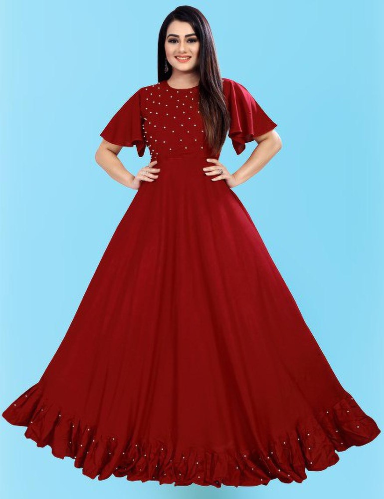 Buy Rvexpo Women Gown Black Gold Dress Online at Best Prices in India   Flipkartcom