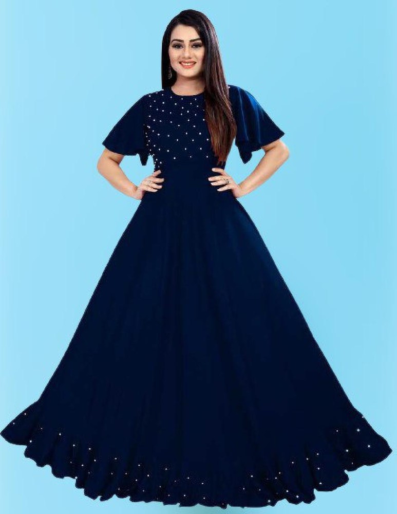 4JSTAR Women Gown Blue Dress Buy 4JSTAR Women Gown Blue Dress