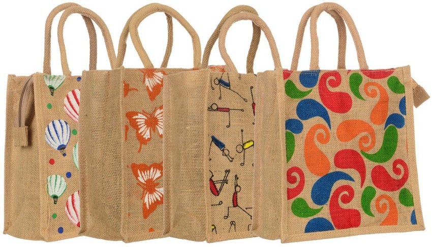 Multipurpose Eco-friendly Jute Bag (Multicolored) (#655),Jute bag