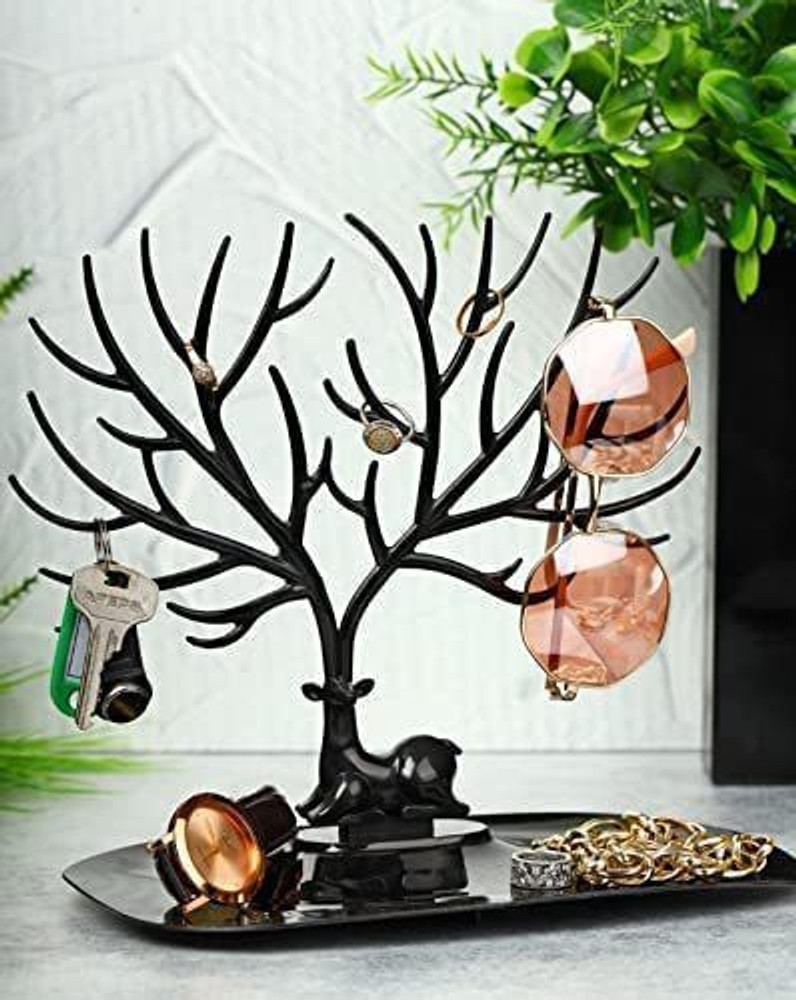 Karmarch Deer Head Jewelry Display Stand Deer Shape Tree
