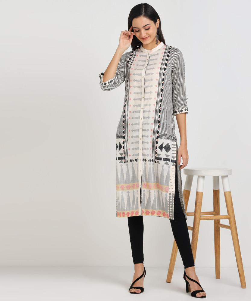 W Women Printed Straight Kurta Buy W Women Printed Straight