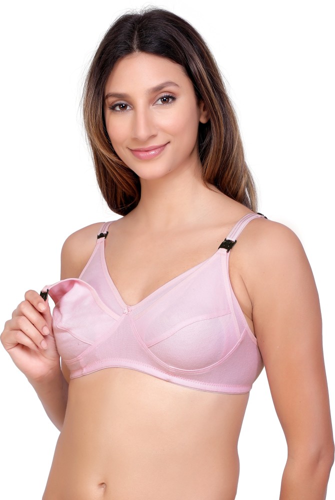 Taausha Mom 2 in 1 - Women's Maternity Smooth Feeding With Wow Fact Mother  Bra ( Light Pink) (40) Women Maternity/Nursing Non Padded Bra - Buy Taausha  Mom 2 in 1 
