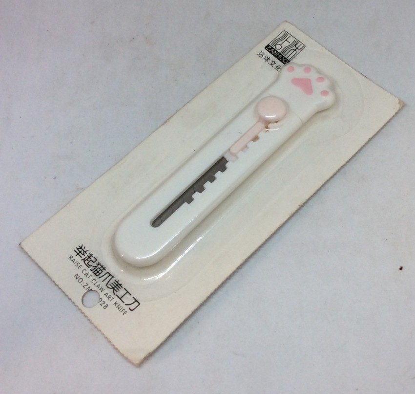 lindasgifts Cute Cat Claw Mini Portable Paper Cutter (A)  Plastic Grip Hand-held Paper Cutter - Hand-held Paper Cutter