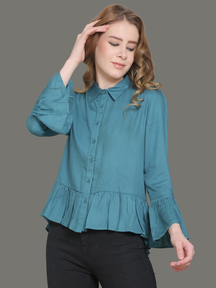 Buy Blue Shirts for Women by Charmgal Online