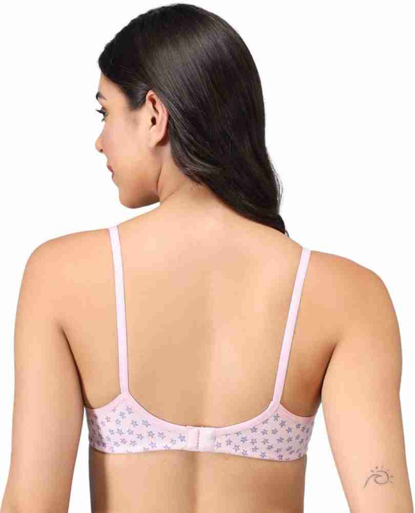 Buy Saklana Women's Cotton Lightly Padded Half Coverage Non-Wired T-Shirt Bra  Combo Pack of 3 Online at Best Prices in India - JioMart.
