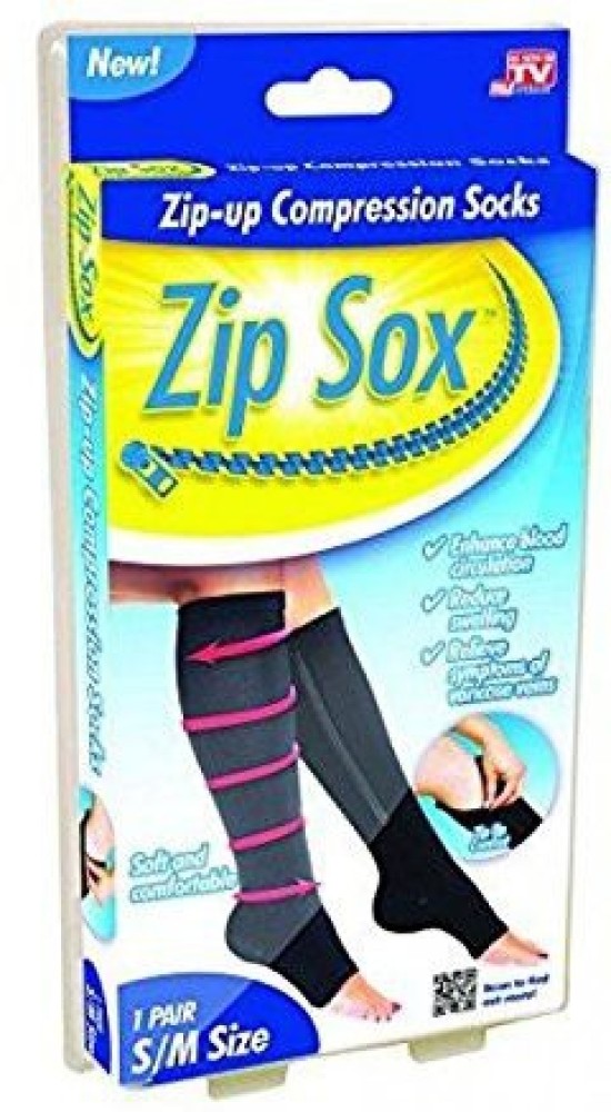 Open Toe Zippered Compression Support Socks