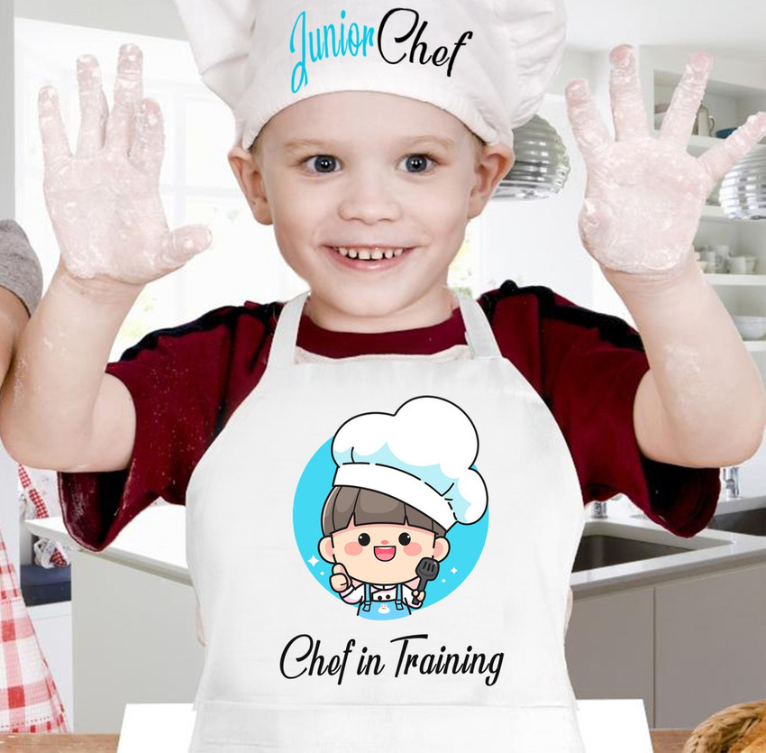 Small white apron on sale