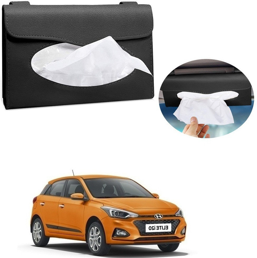 AUTOGNIX Car Tissue Holder Sun Visor T Holder PU Leather For