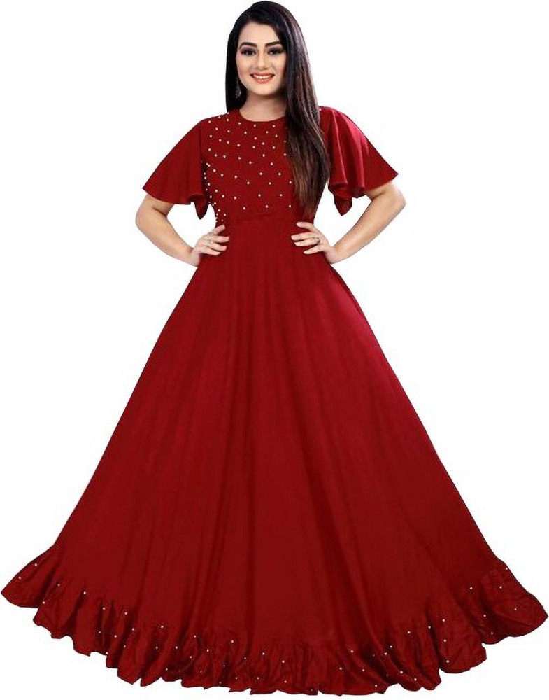 Flipkart hotsell red gown