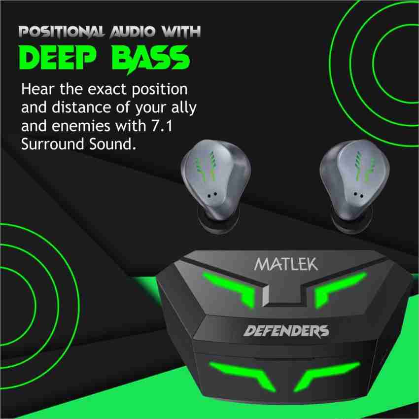 Matlek Gaming Earbuds TWS Bluetooth Headphones With 50 MS Low