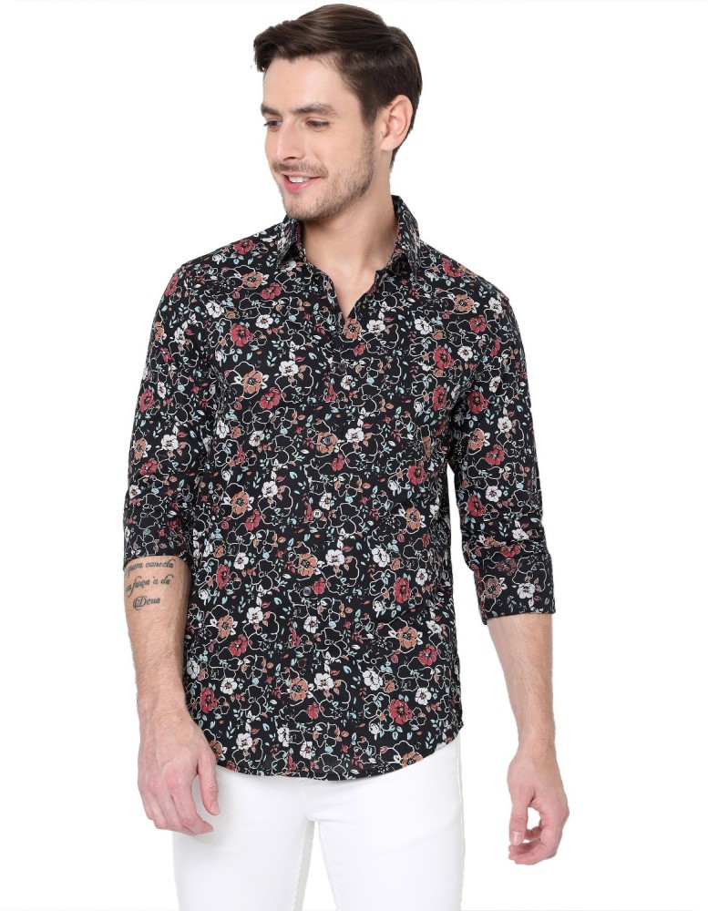 MUFTI Men Floral Print Casual Black Shirt Buy MUFTI Men Floral Print Casual Black Shirt Online at Best Prices in India Flipkart