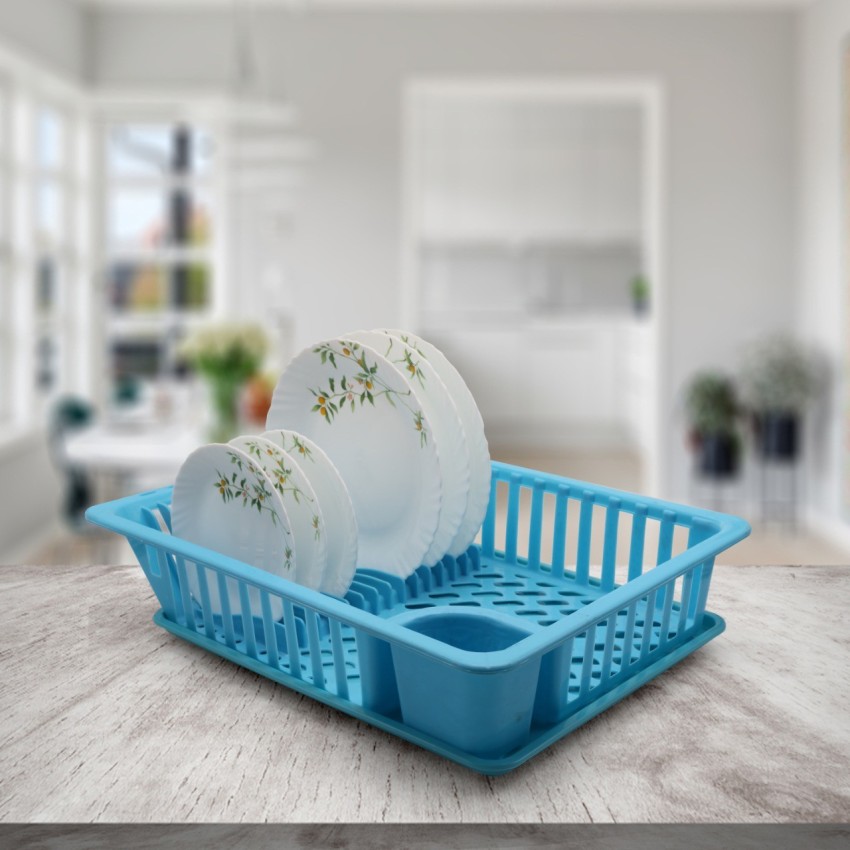 RUDRYAN COLLECTION Dish Drainer Kitchen Rack Plastic RUDRYAN Kitchen Sink  Large Dish Rack Drainer Drying Rack Washing Basket with Tray for Kitchen, Dish  Rack Organizers, Utensils Tools purple Price in India 