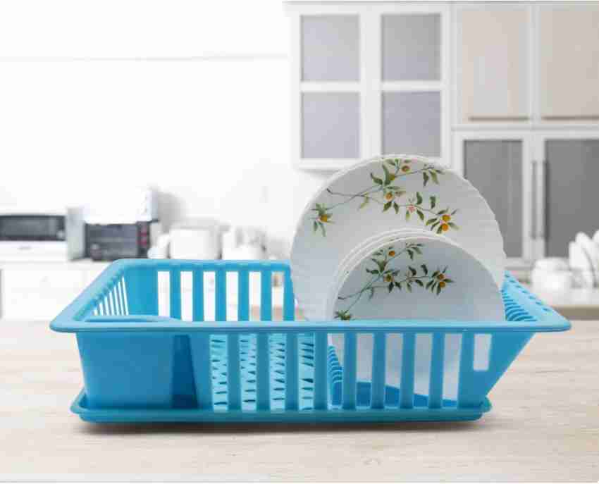 RUDRYAN COLLECTION Dish Drainer Kitchen Rack Plastic RUDRYAN Kitchen Sink  Large Dish Rack Drainer Drying Rack Washing Basket with Tray for Kitchen, Dish  Rack Organizers, Utensils Tools purple Price in India 