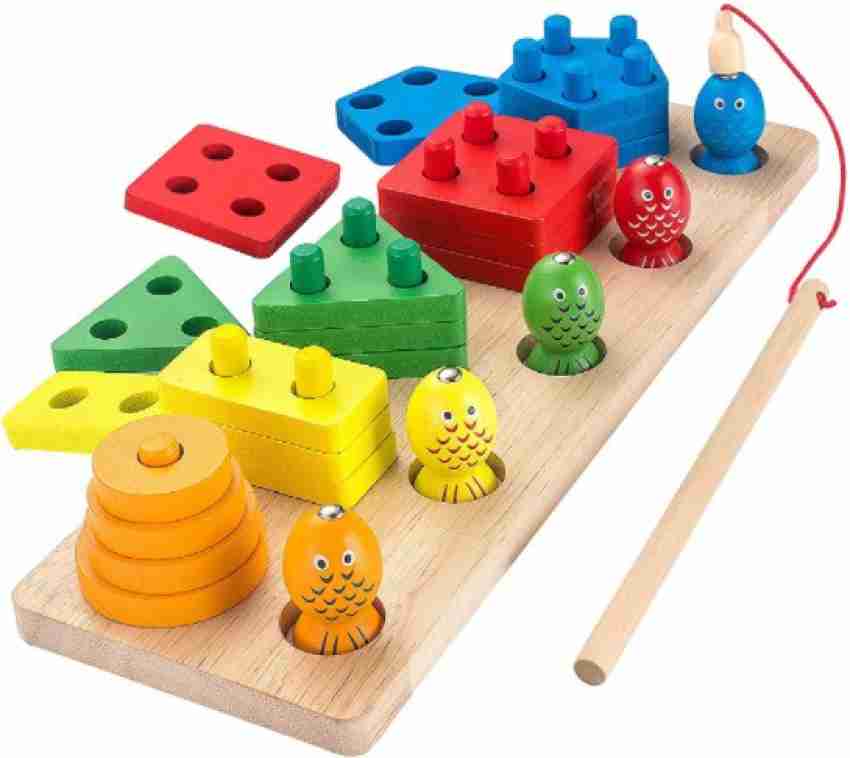 Little Genius MAGNETIC WOODEN FISHING BOAT GAME Price in India