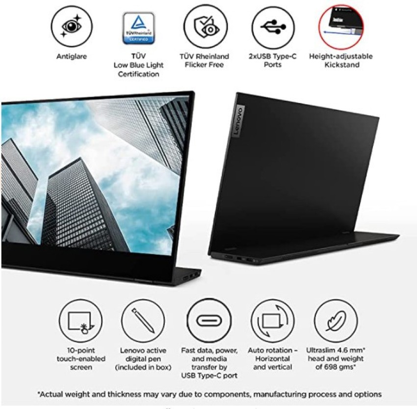 Lenovo 14 inch Full HD IPS Panel Monitor (THINKVISION M14T) Price
