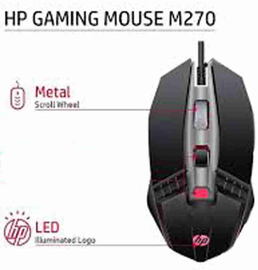 HP M270 Professional Gaming Mouse with Backlit, 6 Buttons, 4