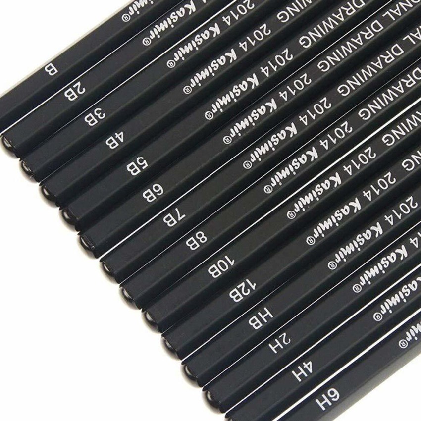 Artist Professional Drawing Pencil Graphite Sketching 12B-6H Set Of 14