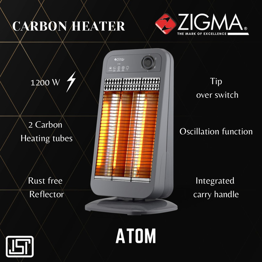 zigma Atom Star ISI Certified Quiet Performance Quartz Room Heater Price in  India - Buy zigma Atom Star ISI Certified Quiet Performance Quartz Room  Heater online at Flipkart.com
