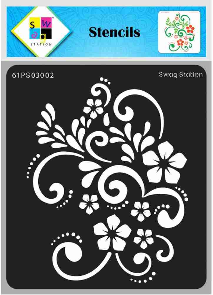 SWAGSTATION Layered Stencil for Art and Craft Indian Motif 6x6 Inches  Stencil for Painting - Reusable Template Embossing, Home Decoration, Wall  Painting, Art Journal, Stencils for Fabric Painting : : Home 
