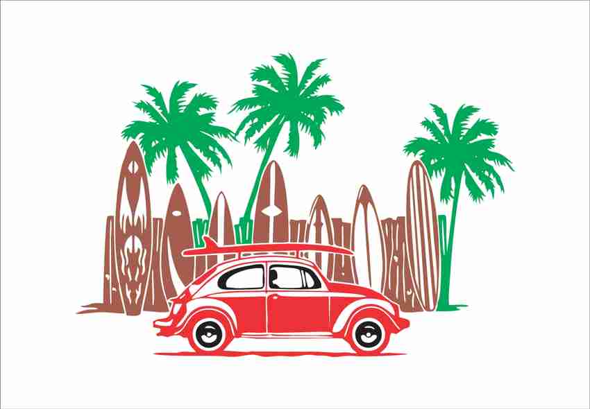 Beach decals for outlet cars