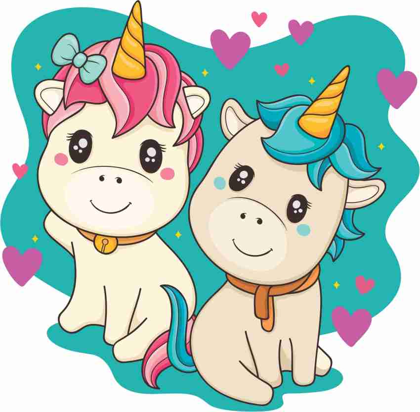 Cute Cartoon Unicorn Sticker