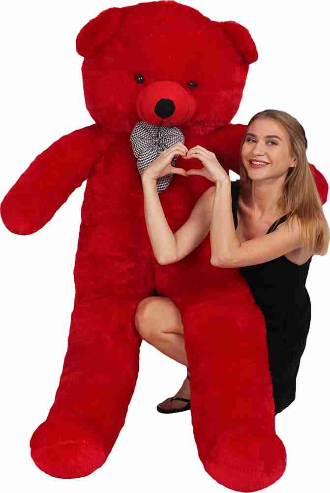Ziraat Red Big Real Size 10 Feet Fluffy Jumbo Size Teddy Bear