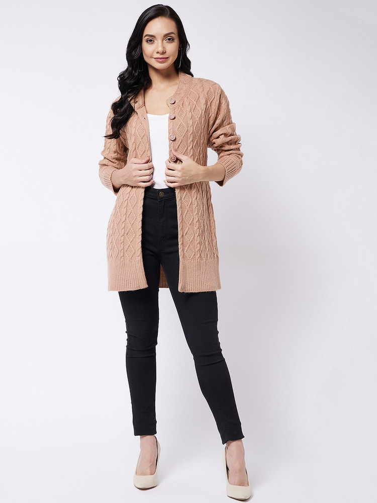 Rivza Self Design Round Neck Casual Women Beige Sweater - Buy Rivza Self  Design Round Neck Casual Women Beige Sweater Online at Best Prices in India  | Flipkart.com