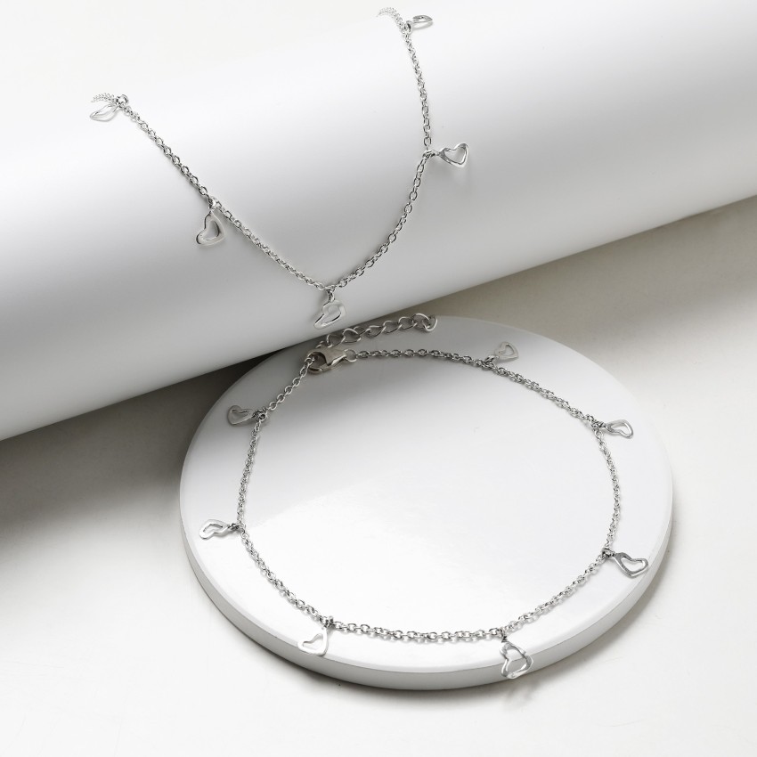 Giva silver online anklets