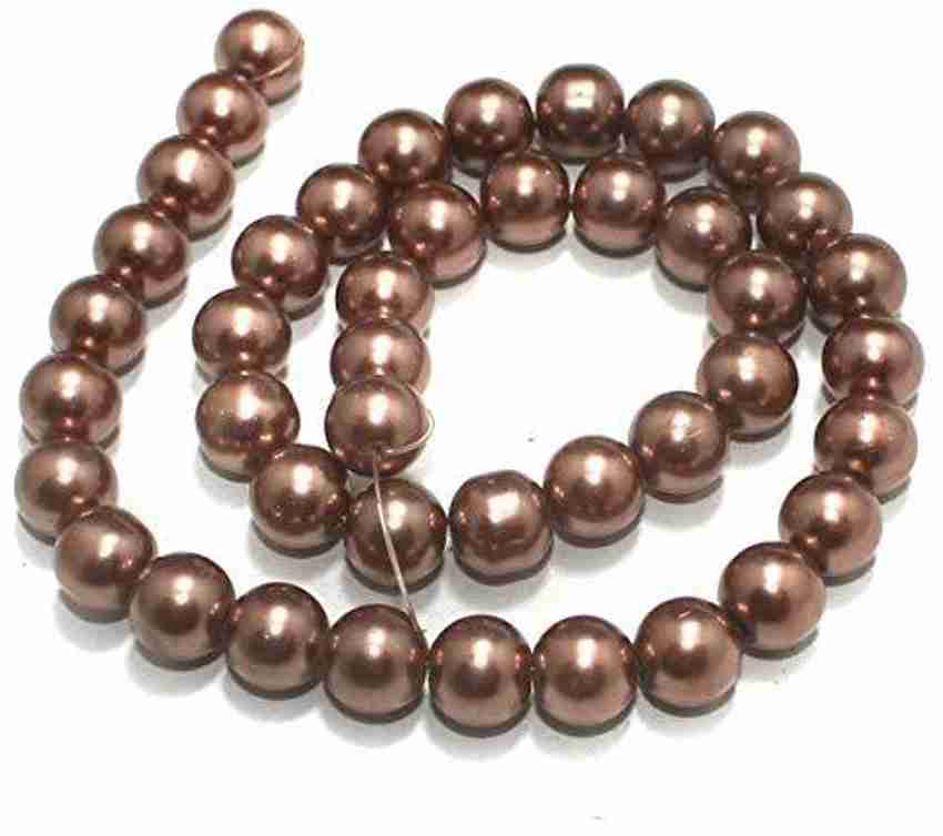 Beadsnfashion Copper Color Glass Pearl Beads for DIY Jewelry