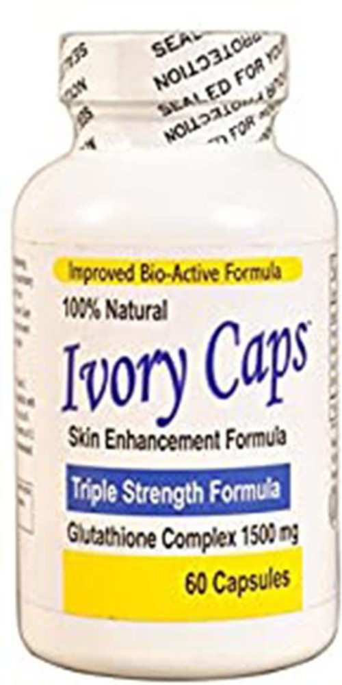 Ivory Caps Skin Whitening Lightening Max Glutathione 1500 mg 60