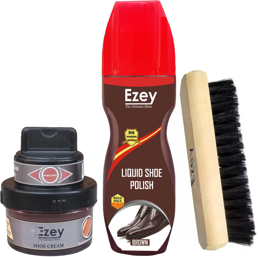 Burgundy liquid shoe store polish