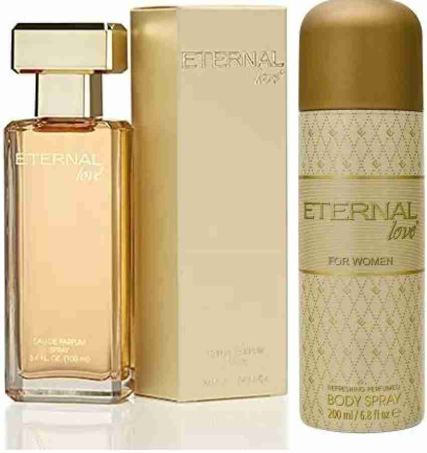 Buy Eternal Love Yellow EternalLove For Women Perfume for Women 100 ML and  EternalLove Women Refreshing Perfumed Deodorant Spray 200 ML Combo Pack of  2 online at