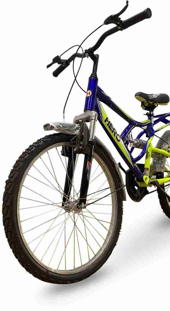 HERO MIG Dual Suspension 24 T inches JUNIOR Inbuilt Carier Single Speed Bicycle 24 T Mountain Cycle Price in India Buy HERO MIG Dual Suspension 24 T inches JUNIOR Inbuilt Carier Single Speed