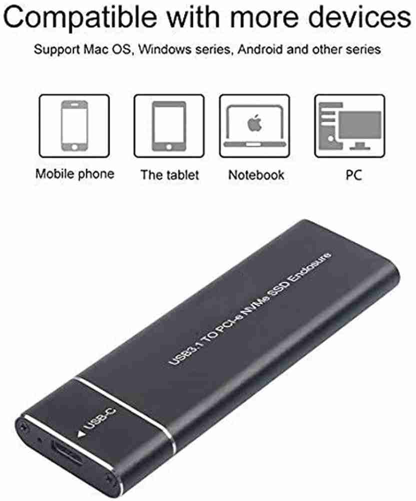 ZEXMTE M.2 NVME USB 3.1 Adapter M-Key M.2 PCIe to Hard Drive Converter  Reader High Performance 10 Gbps USB 3.1 Gen 2 Bridge Chip Support 2230 2242