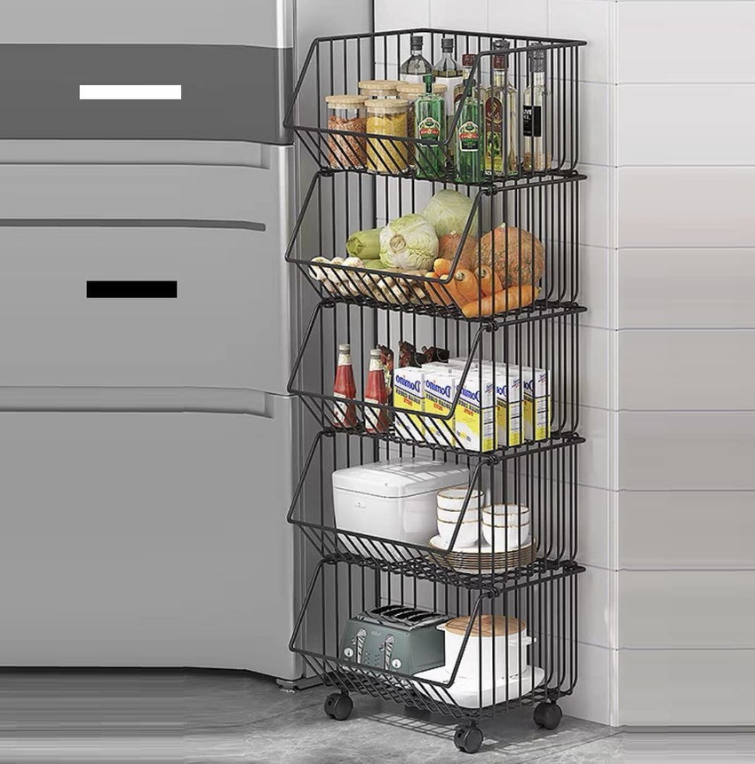 Metal shop storage baskets