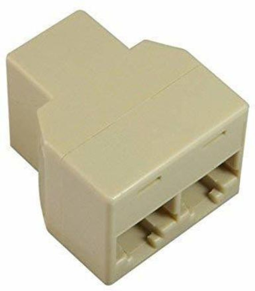 ULTRABYTES RJ45 Connector, RJ45 Port 1 to 2 Dual Female Port Splitter  Connector CAT6 LAN Ethernet Socket Network Cable Connection Adapter (Pack  of 2 )) Lan Adapter Price in India - Buy