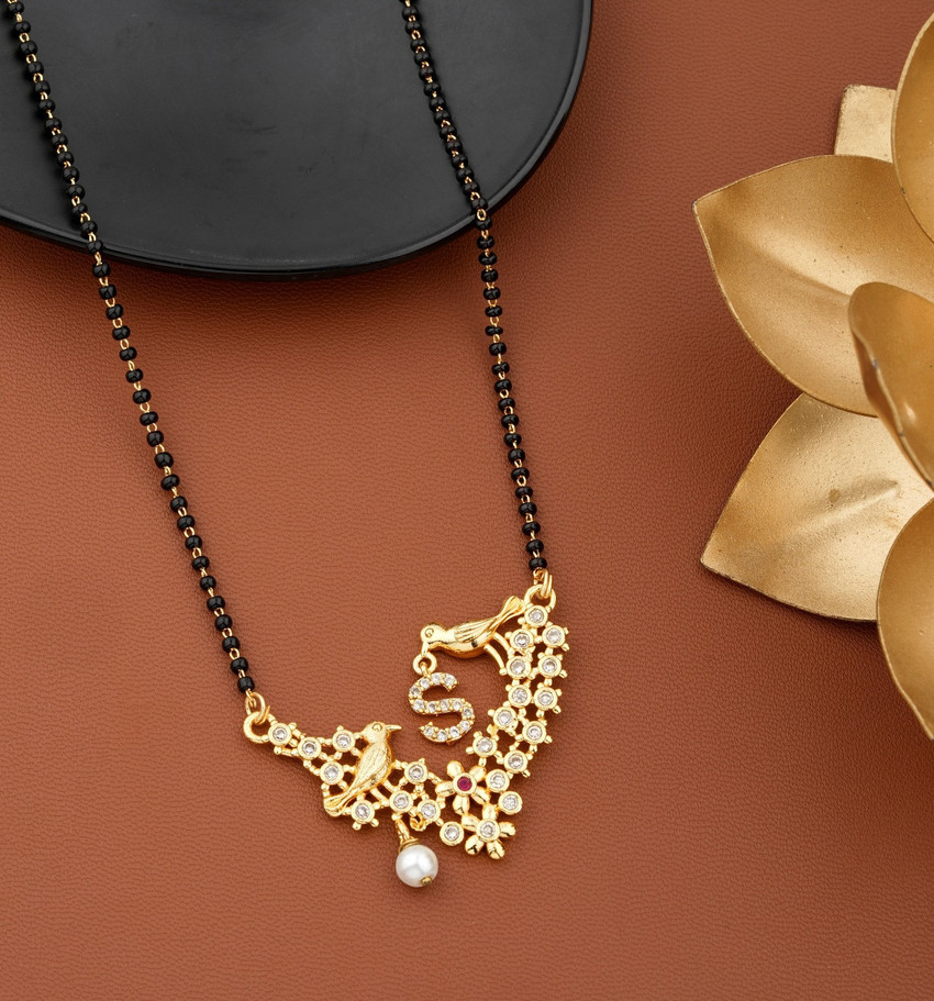 Vraj india Gold plated letter mangalsutra design for women Alloy Mangalsutra Price in India Buy Vraj india Gold plated letter mangalsutra design for women Alloy Mangalsutra Online at Best Prices in In...
