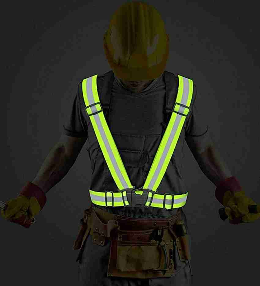Hawk Eye Reflective Jacket for Cycling and Running Reflective Vest Belt Strip for Night Safety Construction Traffic Cycling Ramp Vests High