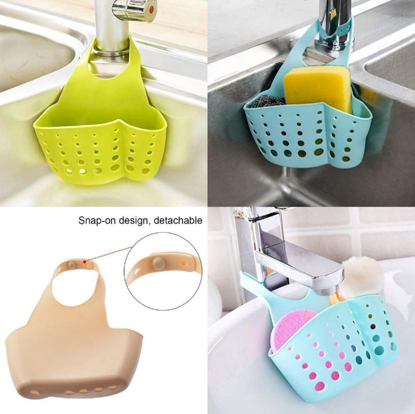 Kitchen Bathroom Sponge, Soap Silicone Hanging Organizer for