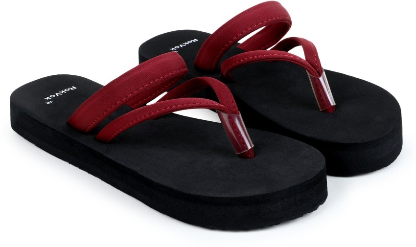 Ladies red best sale flip flops