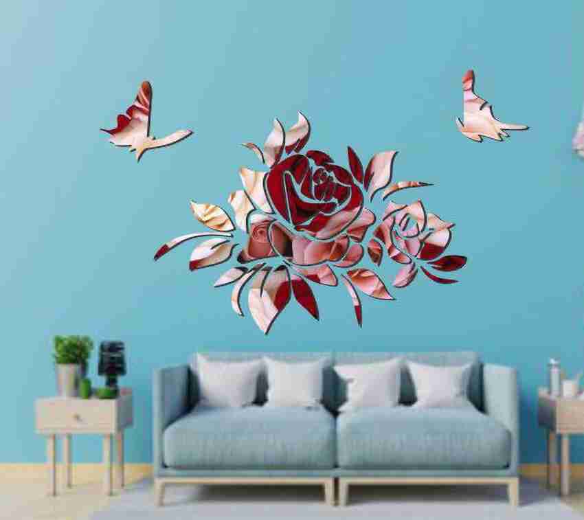 Sticker Mural Fleur Roses 3d - TenStickers